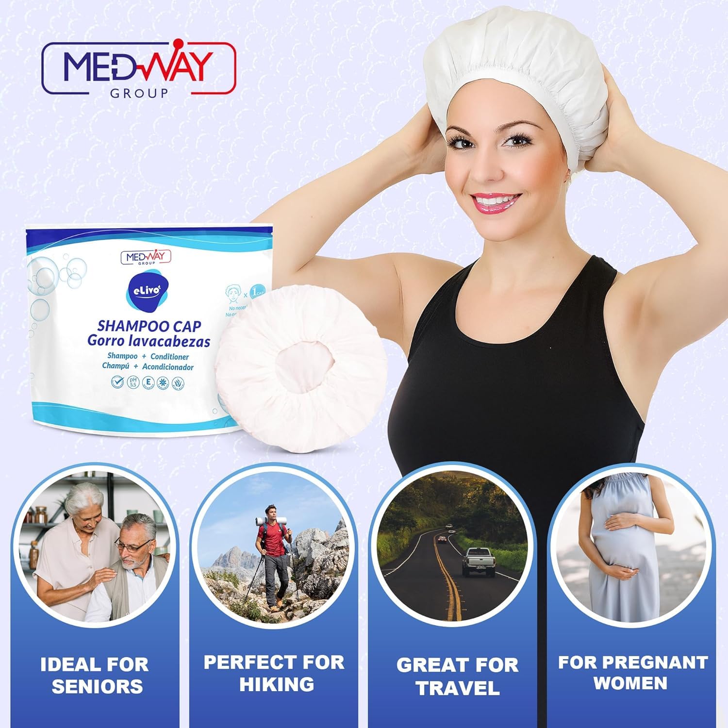 Thumbnail 6 de MedVance No Rinse Shampoo Cap: Rinse-Free Hair Cleaning for Caregiving