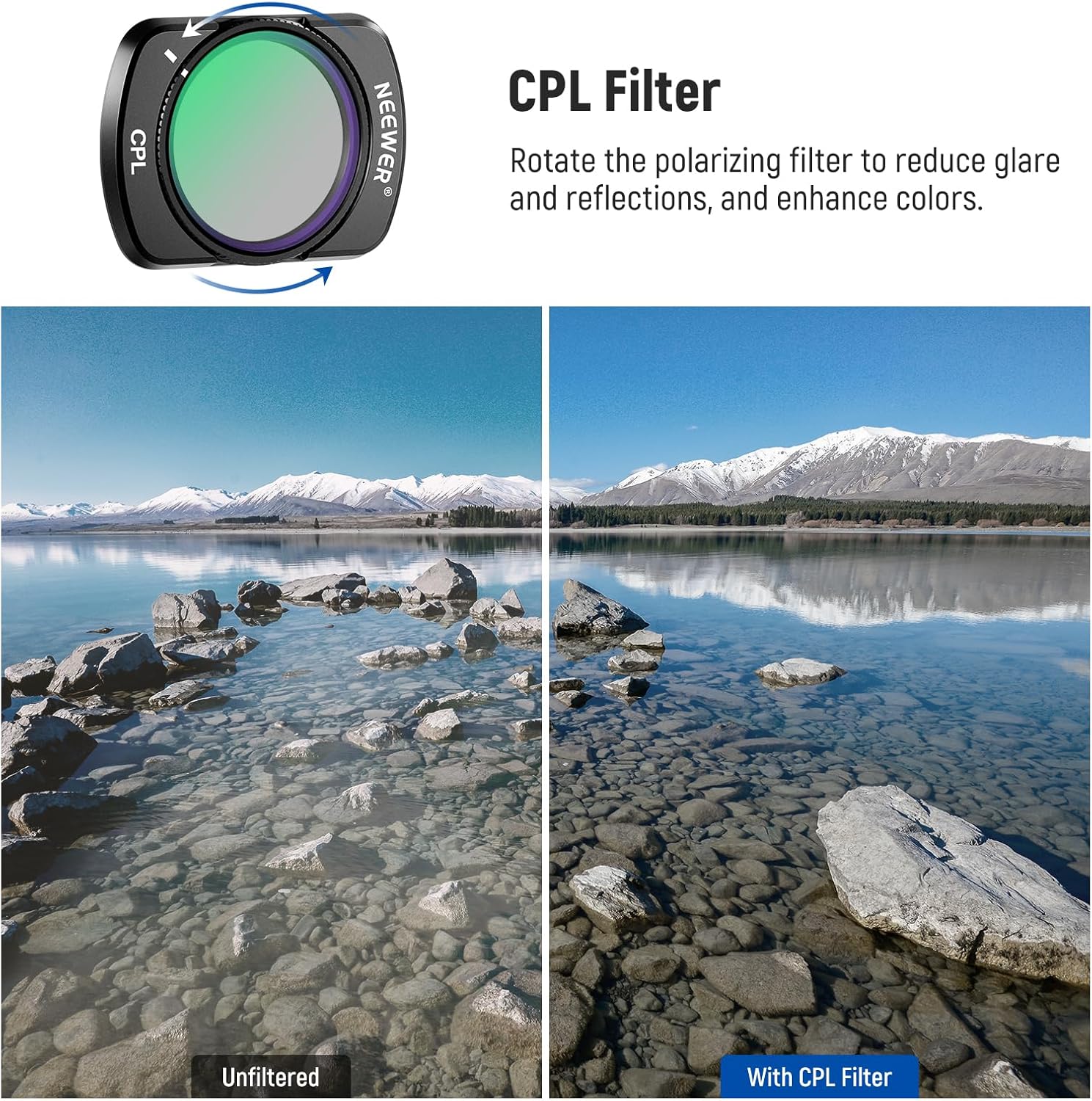 Thumbnail 3 de NEEWER HD CPL ND16/ND64/ND256 Filter Kit for DJI Osmo Pocket 3 / Pocket 4 and Xtra Muse