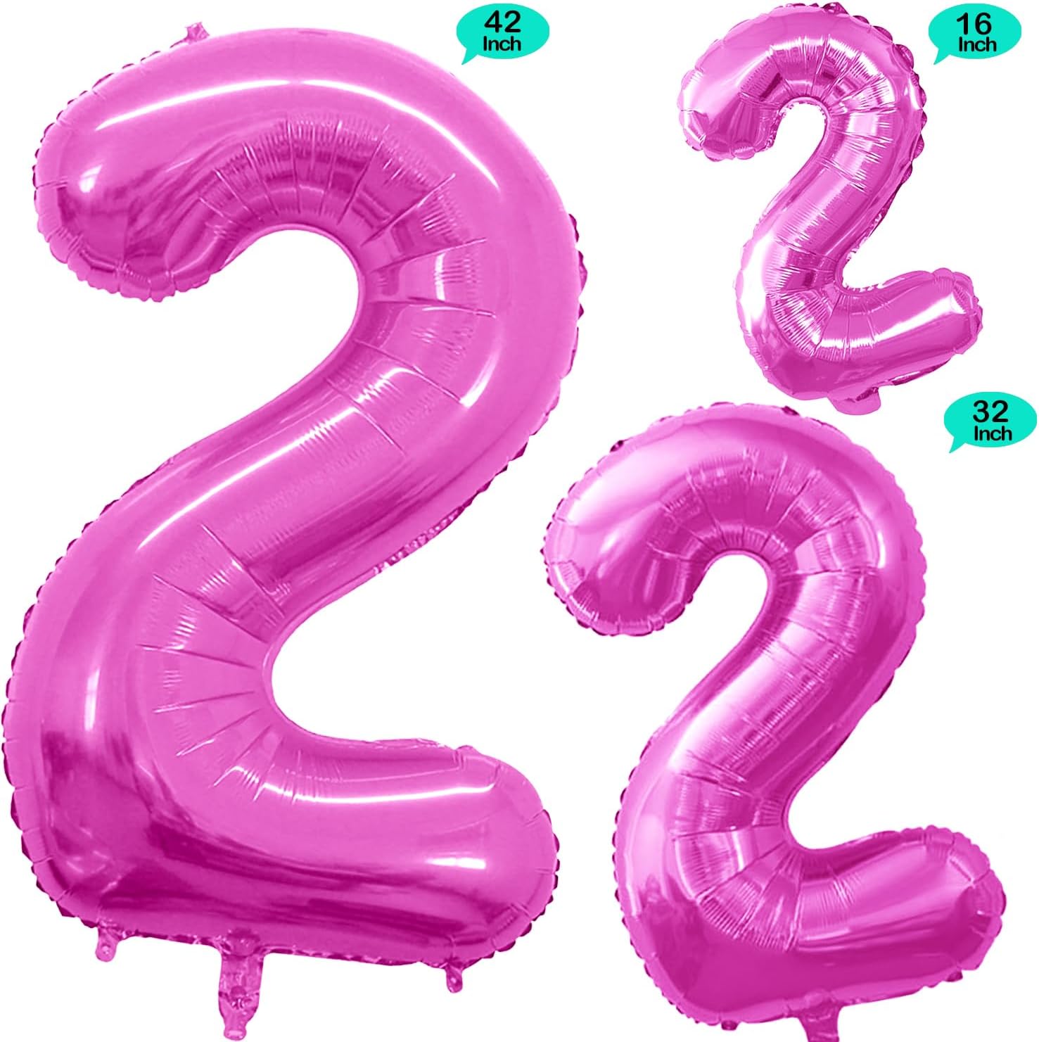 Detalle de GOER Number 2 Foil Balloons 42 inch