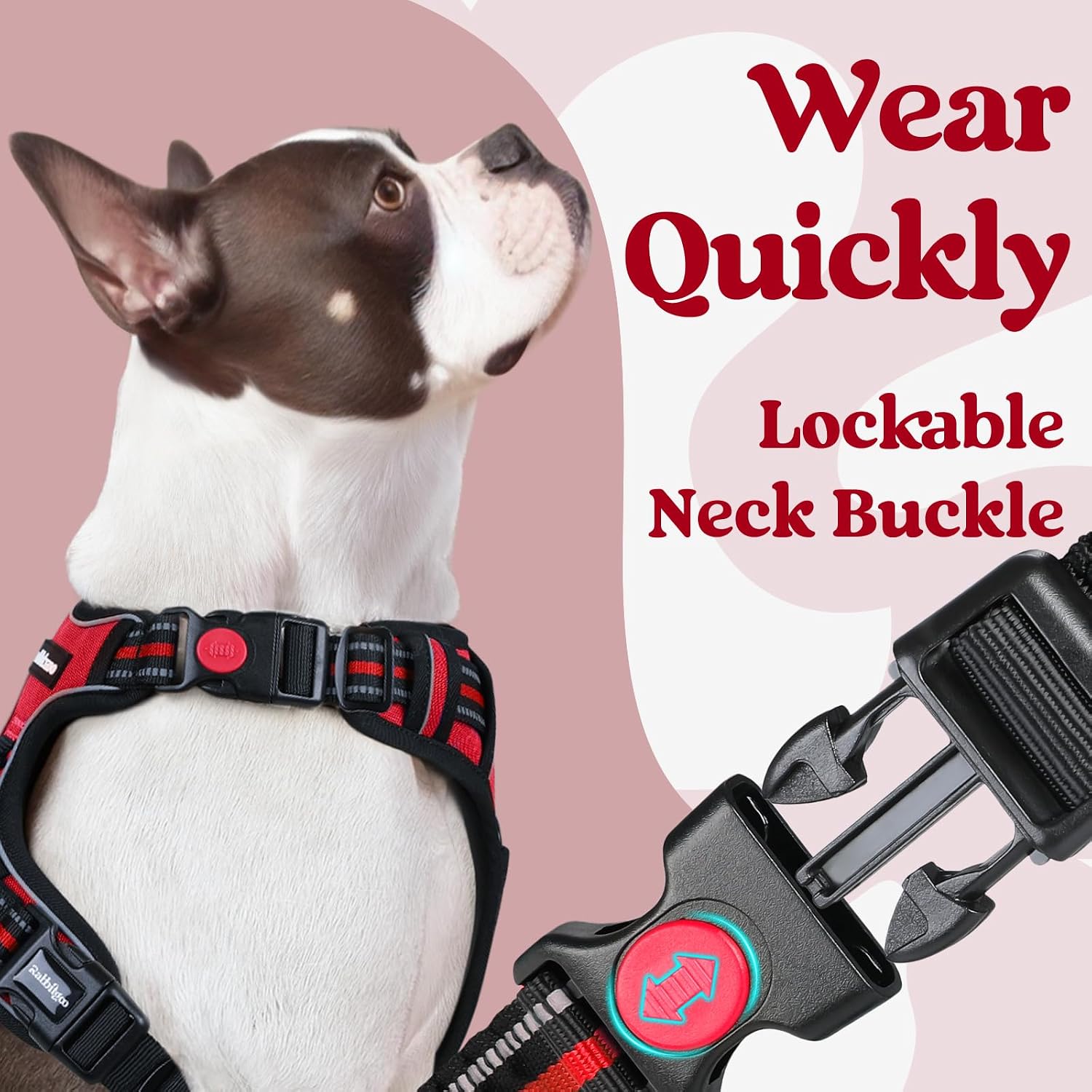 Thumbnail 3 de rabbitgoo Dog Harness Medium Neck Release