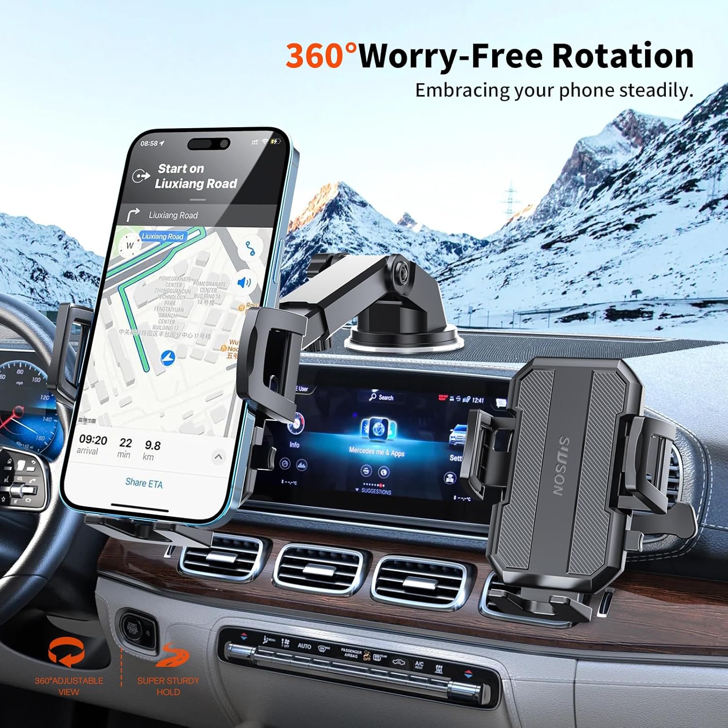 Thumbnail 6 de SUUSON Upgraded 3-in-1 Car Phone Holder Mount