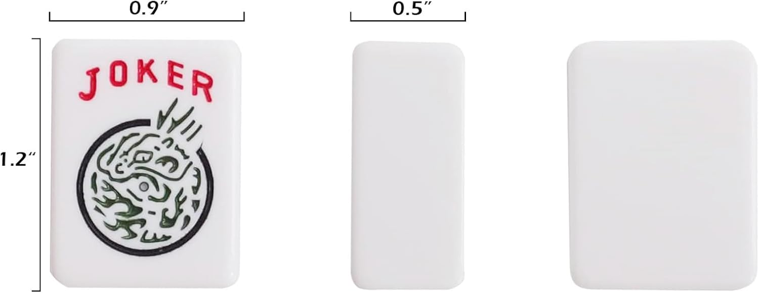 Thumbnail 1 de GUSTARIA American Mahjong Game Set (166 Premium White Tiles) with All-in-One Color Racks & Carry Bag