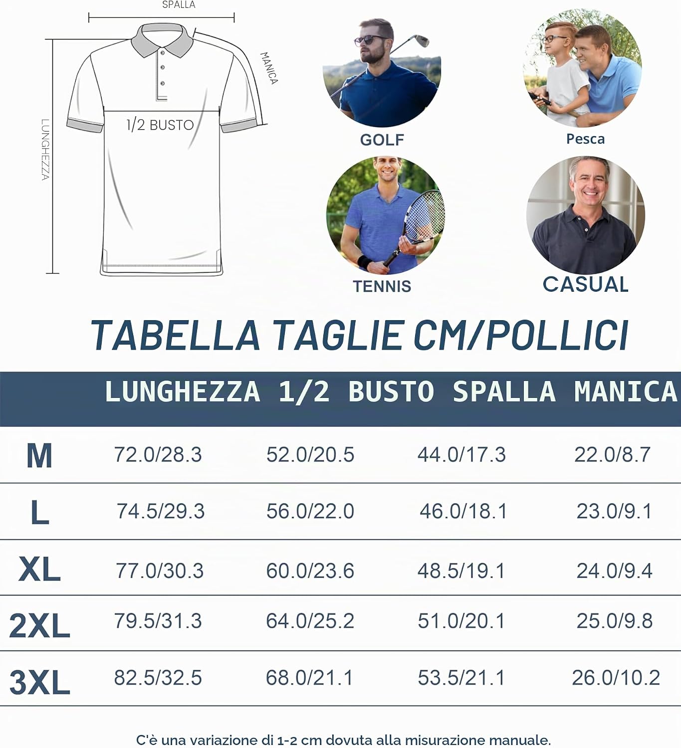 Thumbnail 6 de Polo da uomo zitysport: camicia polo a maniche corte, tessuto traspirante per golf e sport