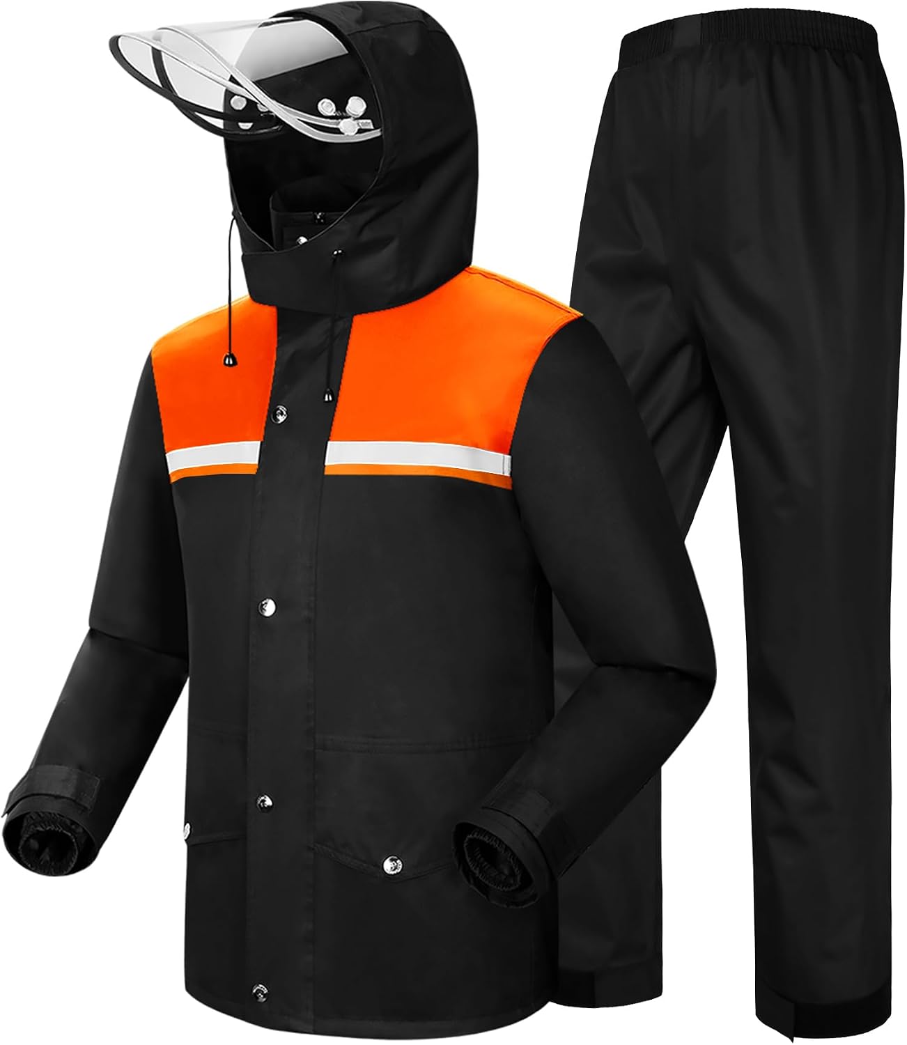 iCreek Rain Suit Waterproof Jacket and Pants Hi Vis Raincoat