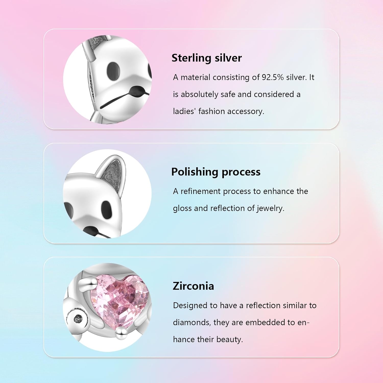 Thumbnail 2 de FLUFLO Charm Anhänger Damen 925 Sterling Silber – Kompatibel mit Pandora & europäischen Charm-Bändern