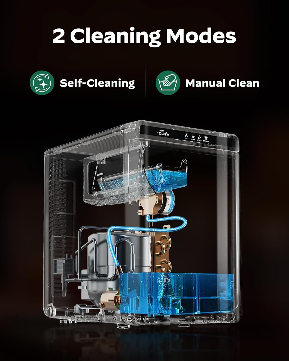 Detalle de Silonn SLICM54ST-US Clear Ice Maker, Adjustable Thickness, 3 Cubes in 20 Minutes