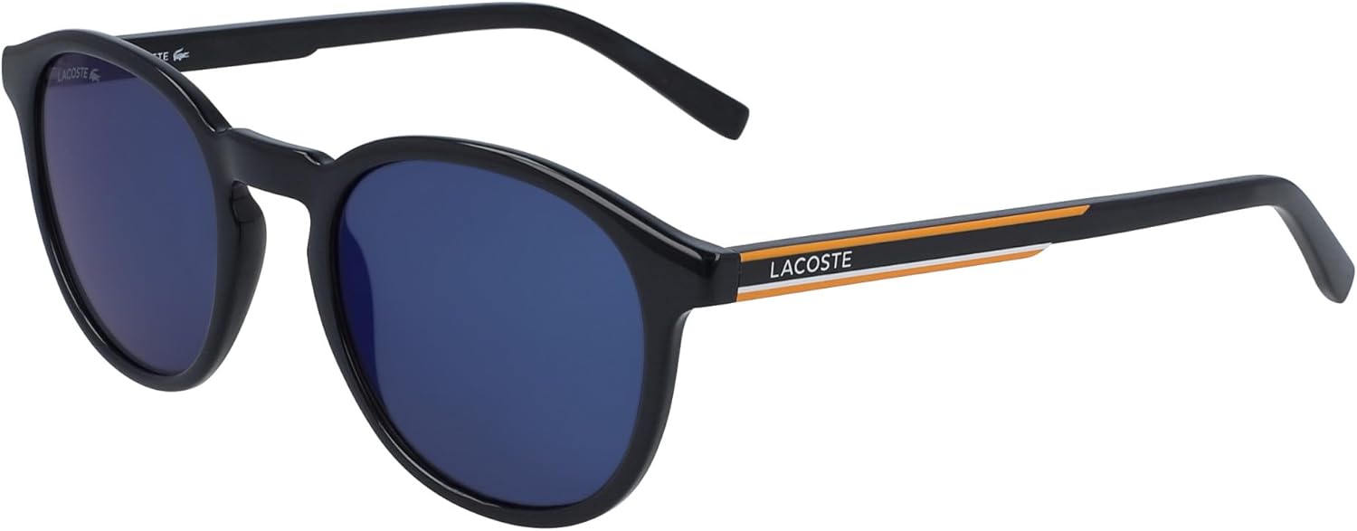 Thumbnail 1 de Lacoste L916S 214 Havana – lunettes de soleil rondes unisexes à fines rayures