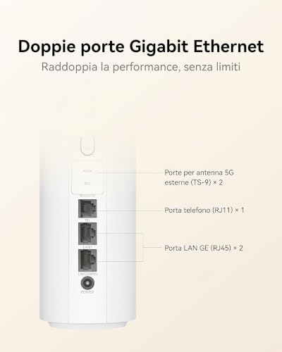 Thumbnail 6 de Brovi 5G CPE C7 Router SIM: WiFi 6 AX3000, fino a 3 Gbps teorici e due porte Gigabit LAN