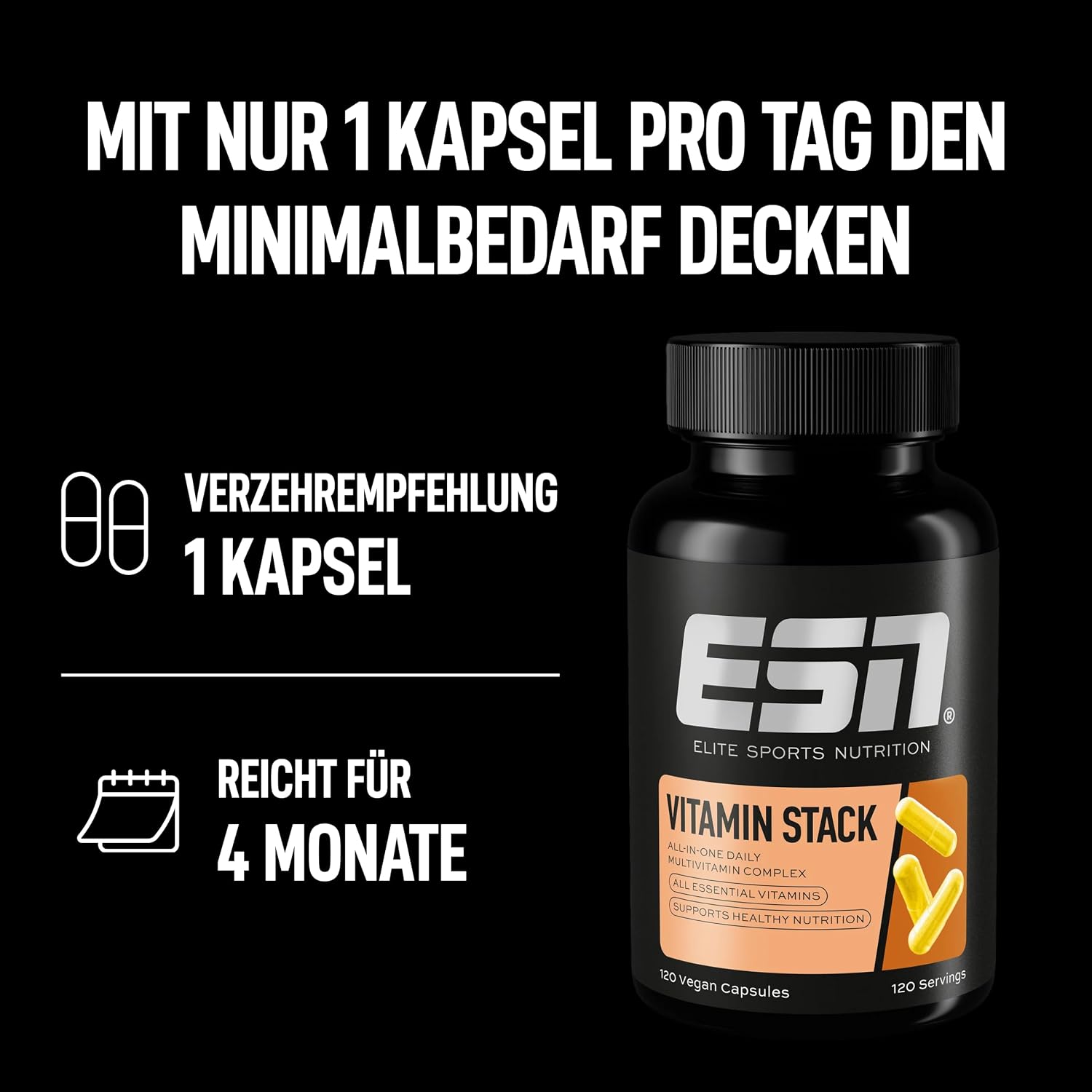 Thumbnail 5 de ESN Vitamin Stack Multivitamin 120 Kapseln