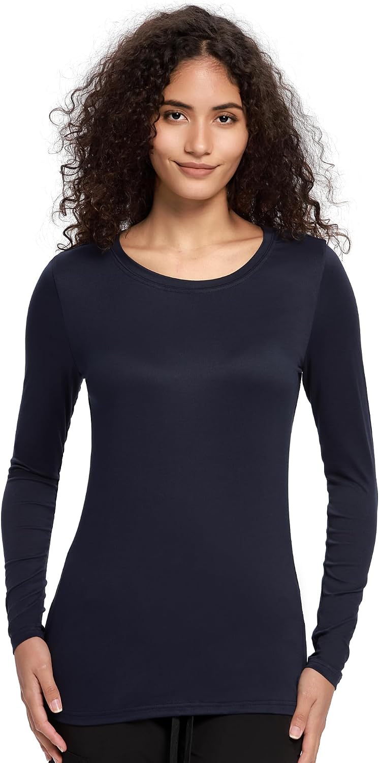 Detalle 2 de COZYFIT Women’s Long-Sleeve Underscrub Shirt, Crew Neck, Butter-Soft Fabric