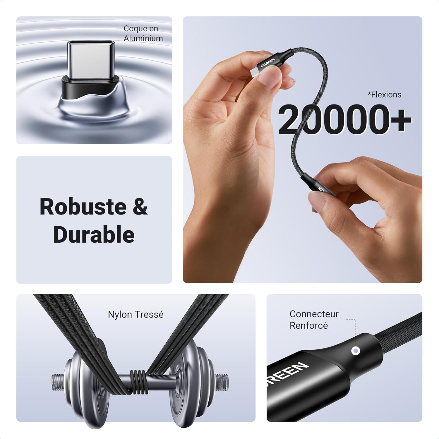 Thumbnail 5 de UGREEN Adaptateur USB-C vers Jack 3,5 mm TRRS avec DAC (4 pôles) – micro et contrôle compatibles