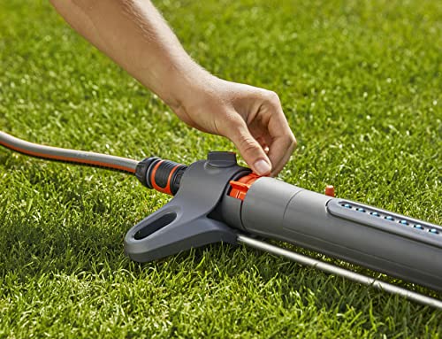 Detalle 2 de Gardena Viereckregner AquaZoom M – Bewässerung von 9–250 m², Reichweite 3–18 m, Sprengweite 3–14 m