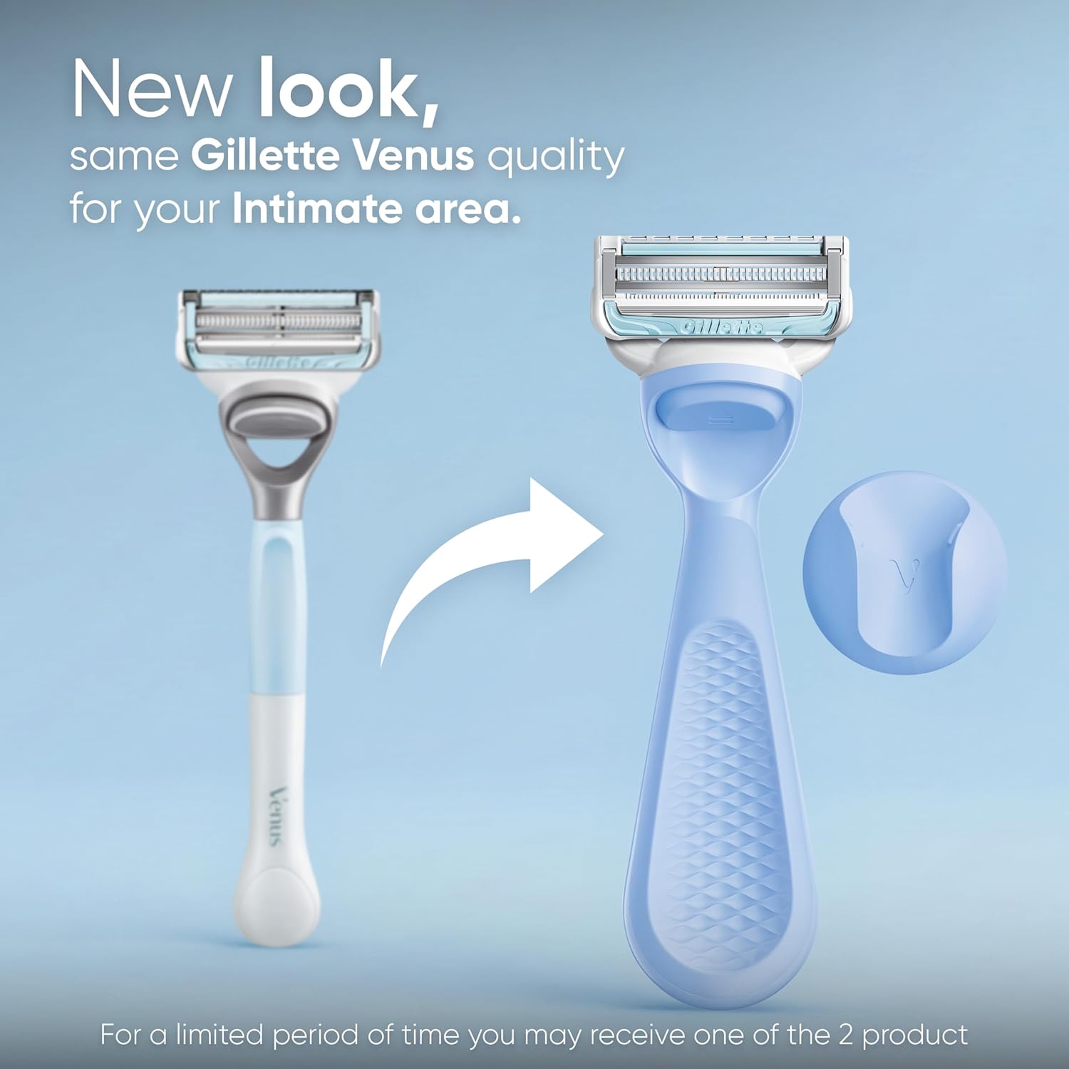 Detalle 2 de Gillette Venus Pubic Hair Razor for Women with Aloe – Precision, Gentle Shave