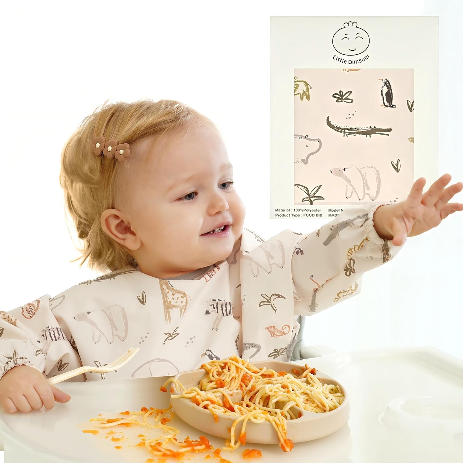 Detalle 2 de Little Dimsum weaning bib coverall