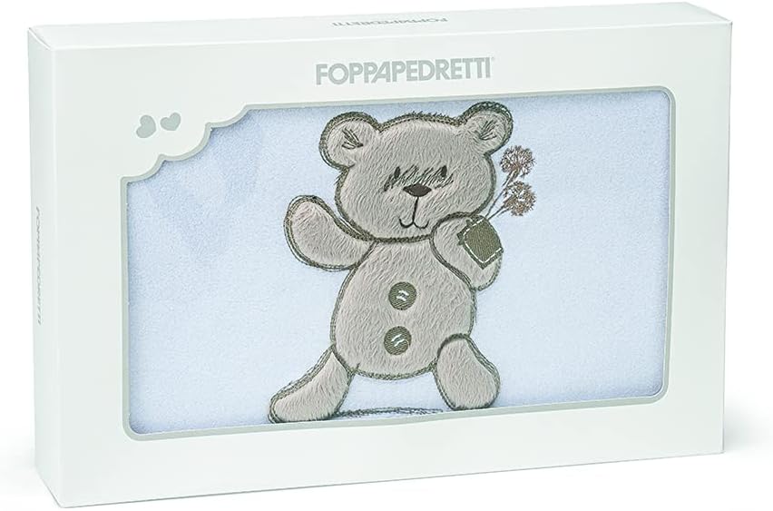 Detalle de Copertina Pile My Little Love di Foppapedretti – 40x26x7,5 cm, ricamata, bianco