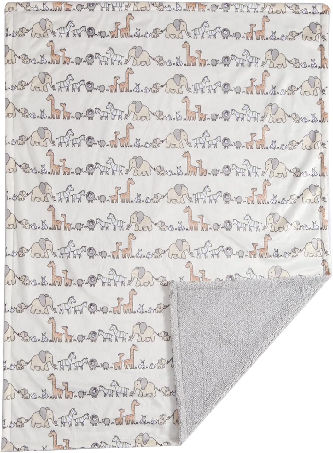 Thumbnail 2 de CREVENT Mink Baby Nursery Bed Blanket with Sherpa Backing (75cm x 100cm) – Plush Receiving Blanket for Newborns