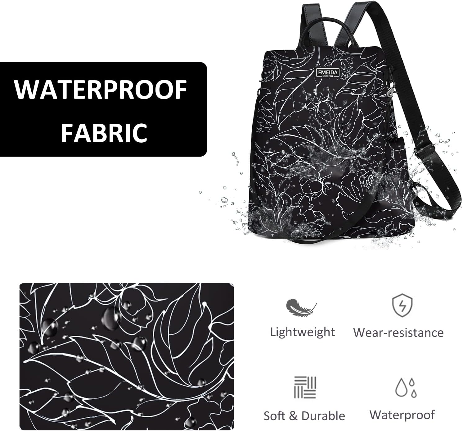 Thumbnail 5 de Fmeida anti theft backpack rucksack 32cm