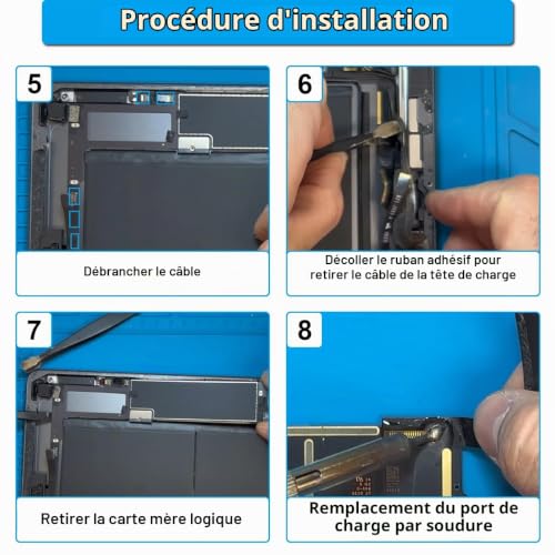 Thumbnail 6 de ZHUROUPU Connecteur de station d'accueil pour iPad 7 (2019/2020) – Remplacement du Port de Charge