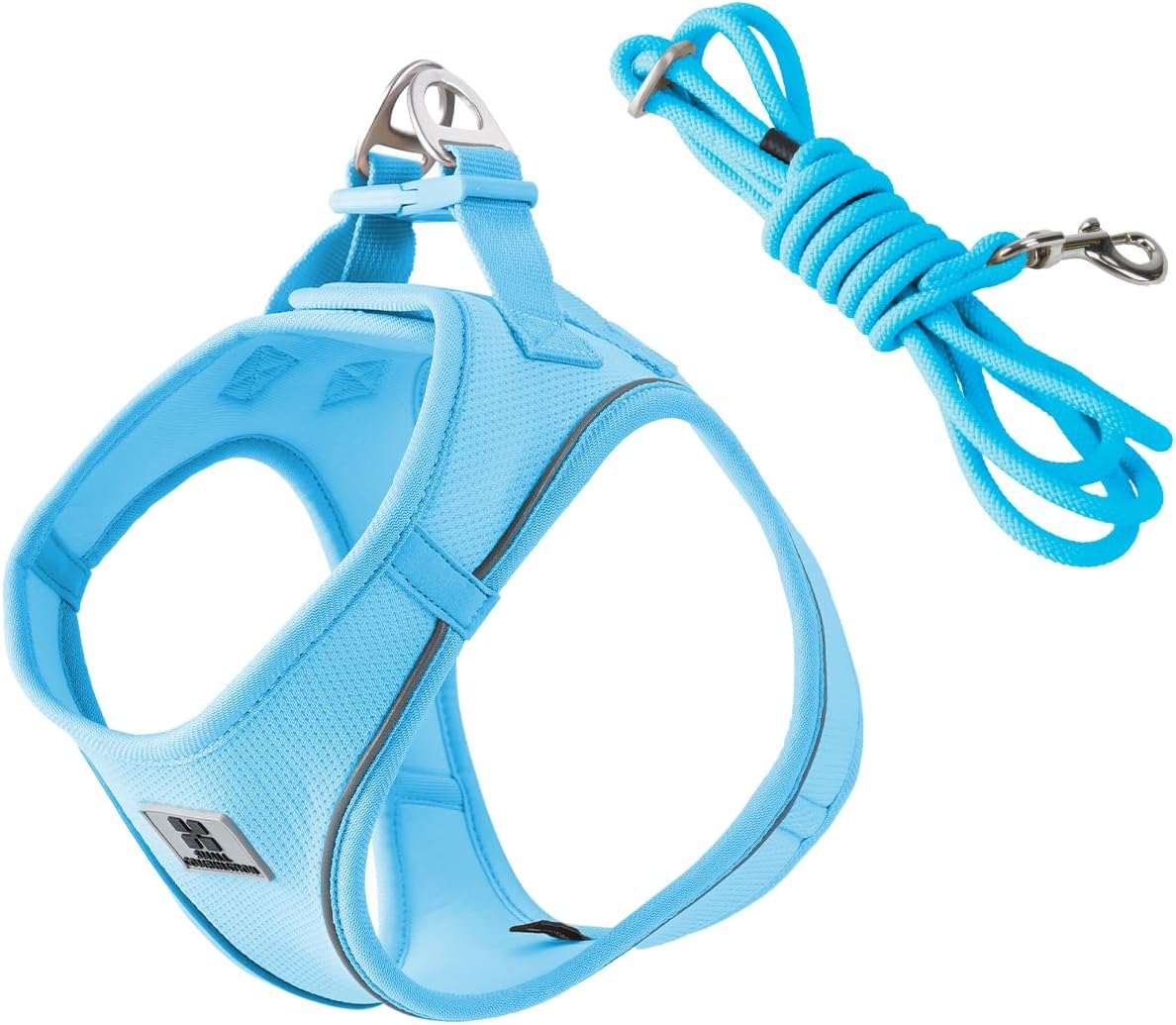 Detalle de Small Combination Dog Harness Leash Set for Small to Medium Dogs and Cats (SkyBlue, XS)