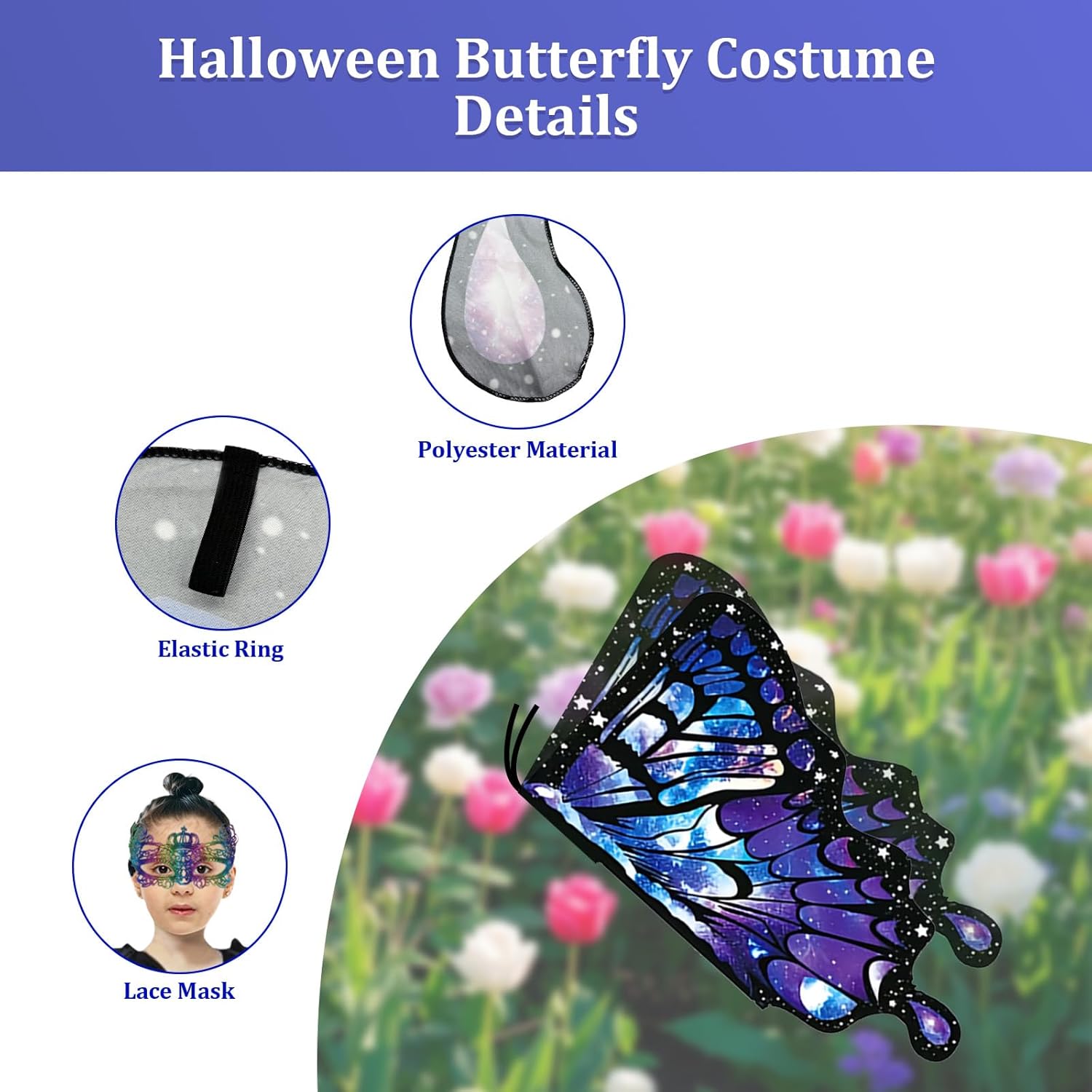 Thumbnail 2 de HAGOT Butterfly Wings Kids Cape – Ali di Farfalla per Bambini