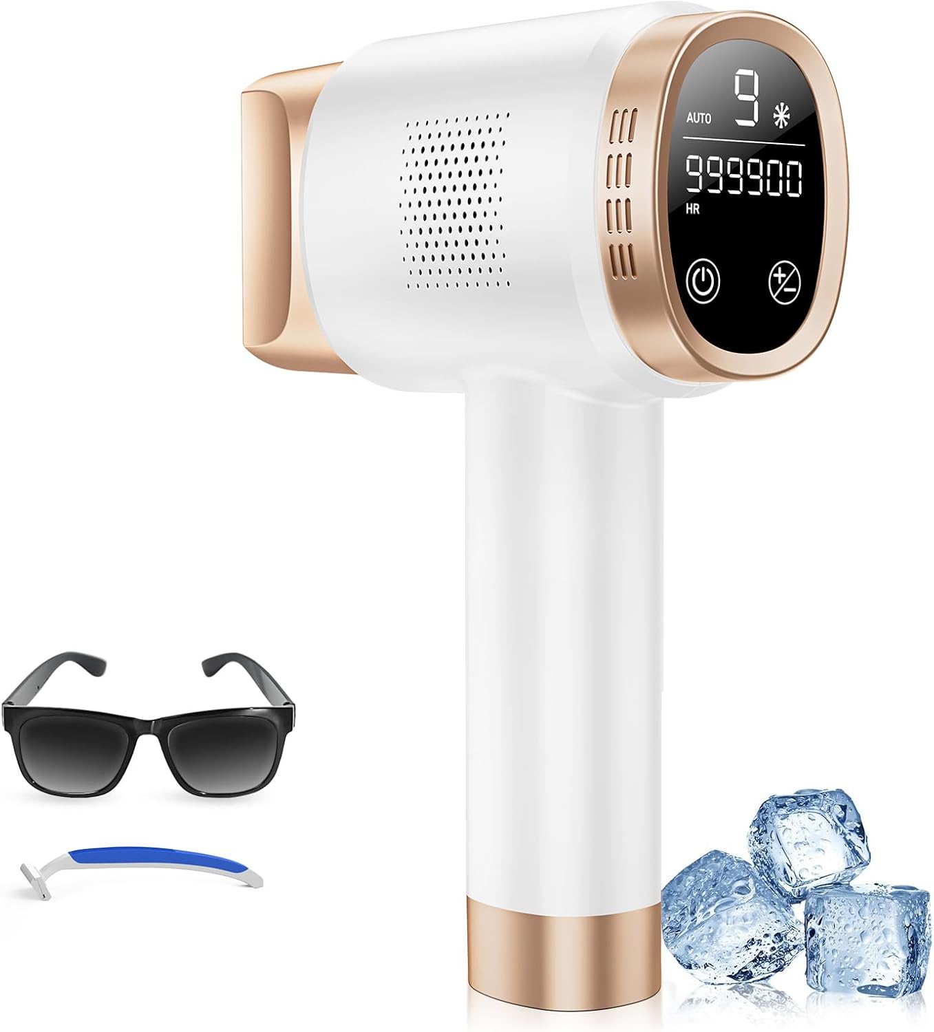 Épilateur Lumière Pulsée 21J avec Refroidissement à 8 °C et Écran LCD – 9 Niveaux