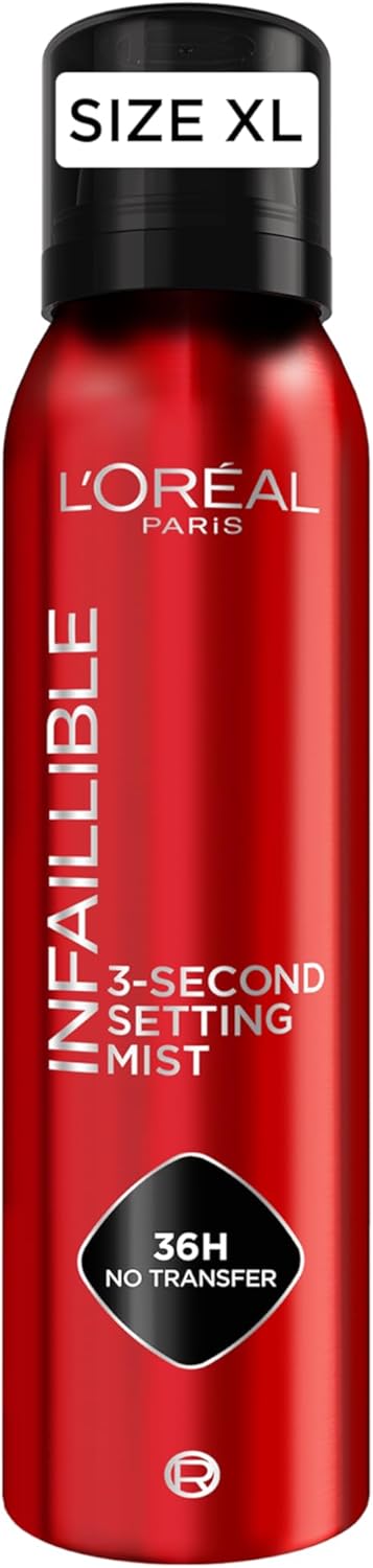 Detalle de L'Oréal Paris Infaillible Spray fijador de maquillaje XL (150 ml) con hasta 36 h