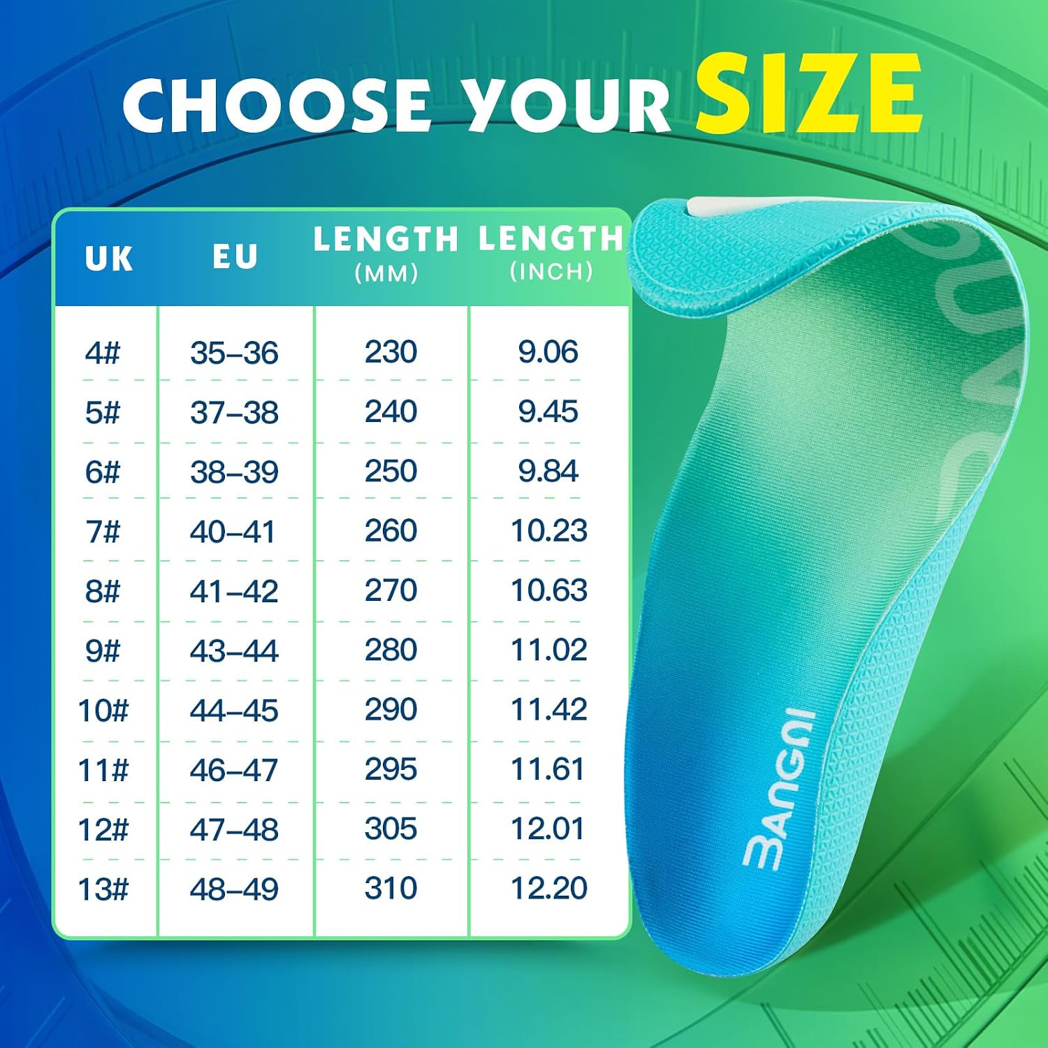 Thumbnail 6 de 3ANGNI Comfort Arch Support Insoles: Orthotic Shoe Inserts for Foot Pain Relief