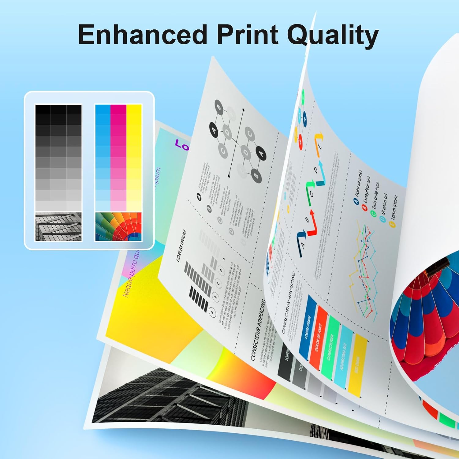 Thumbnail 5 de NVN Compatible for HP 64XL Ink Cartridge Combo Pack, Black and Color