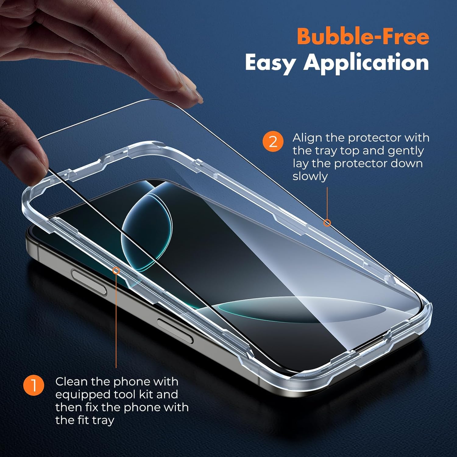 Detalle 2 de UNBREAKcable Screen Protector for iPhone 16 Pro Max 3-Pack