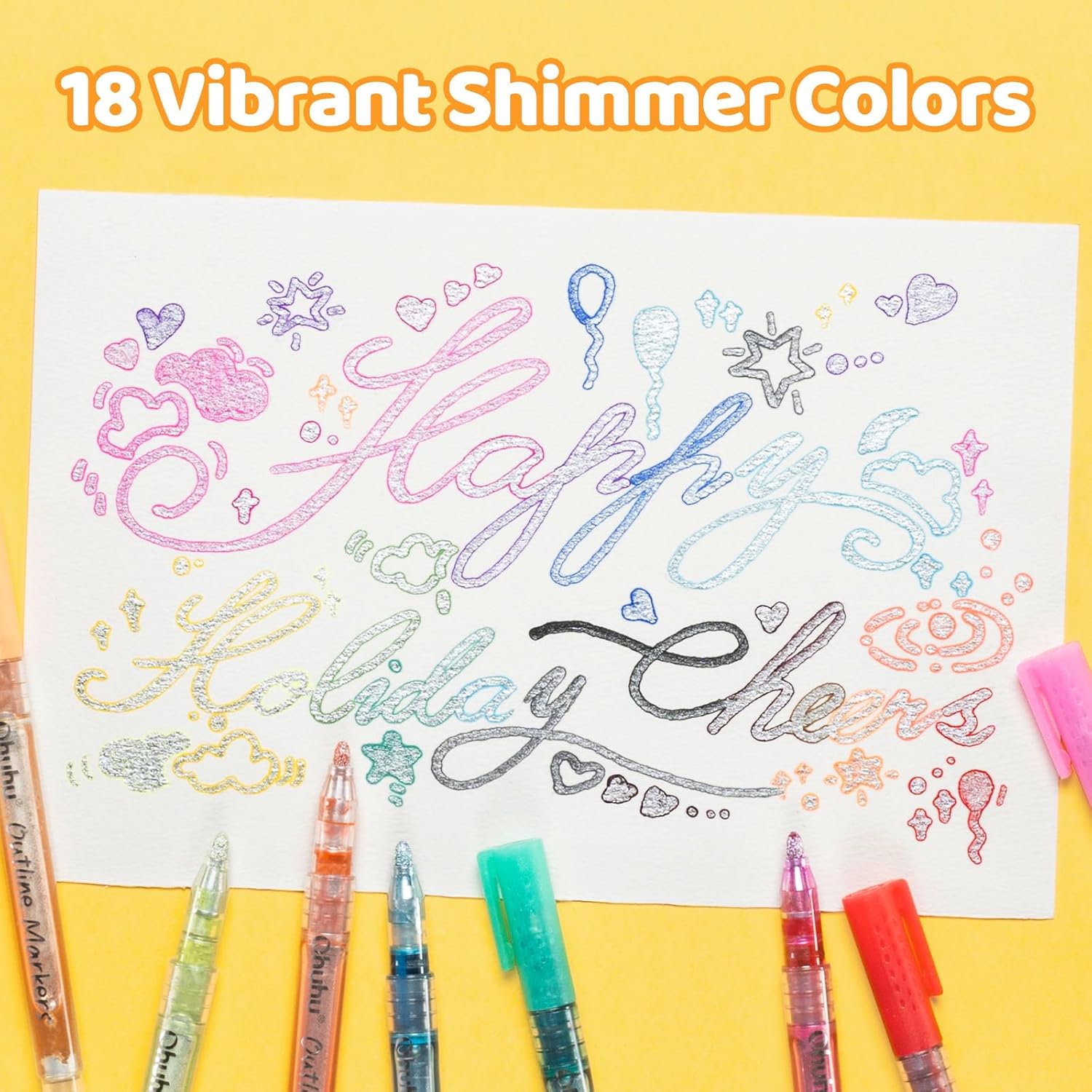 Thumbnail 1 de Ohuhu Calza Stuffers pennarelli glitter metallizzati 18 🎨