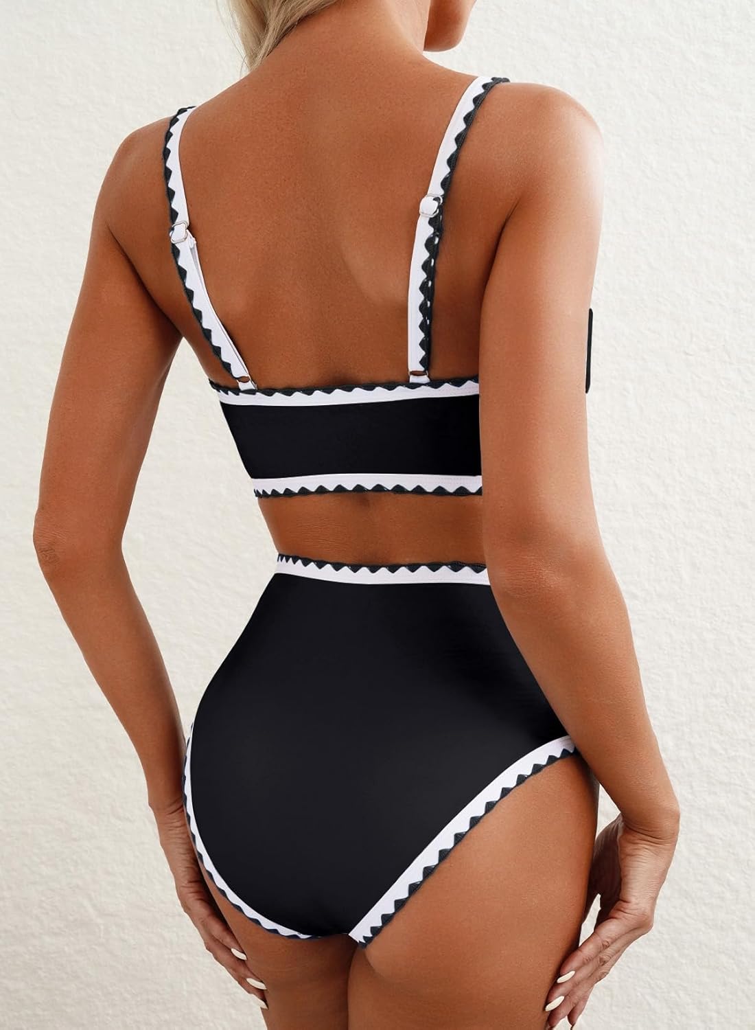 Thumbnail 1 de Herseas Floral Print Whip Stitch 2-Piece High-Waisted Bikini Set