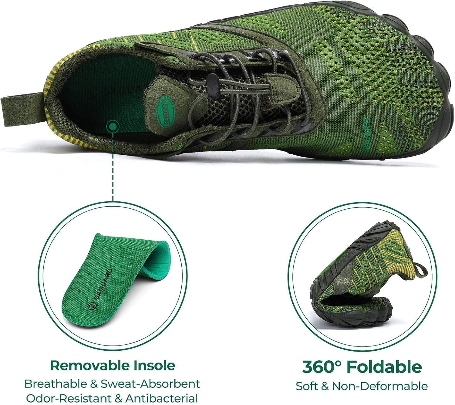 Detalle de SAGUARO Homme/Femme Chaussure Minimaliste Légère et Antidérapante pour Trail et Fitness (GR.35-48 EU)