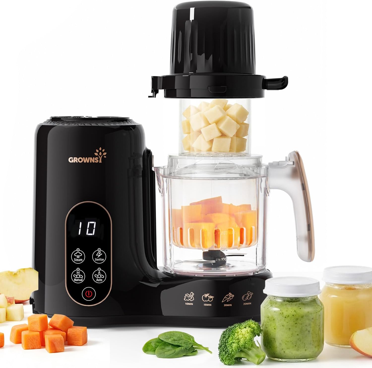 Detalle de Grownsy Baby Food Maker with Tritan Bowl