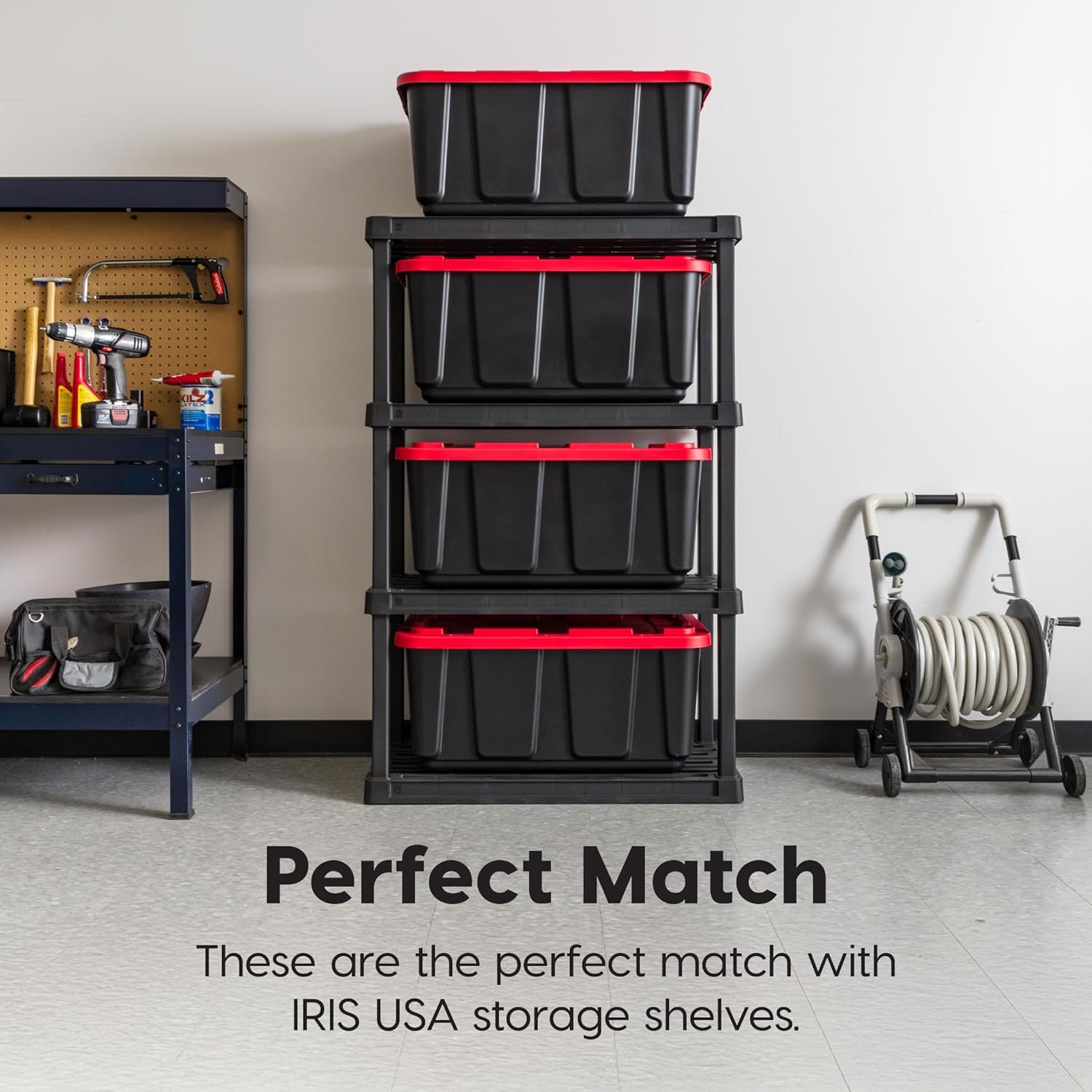 Detalle de IRIS USA 4-Pack 27 Gallon Storage Bins with Lids