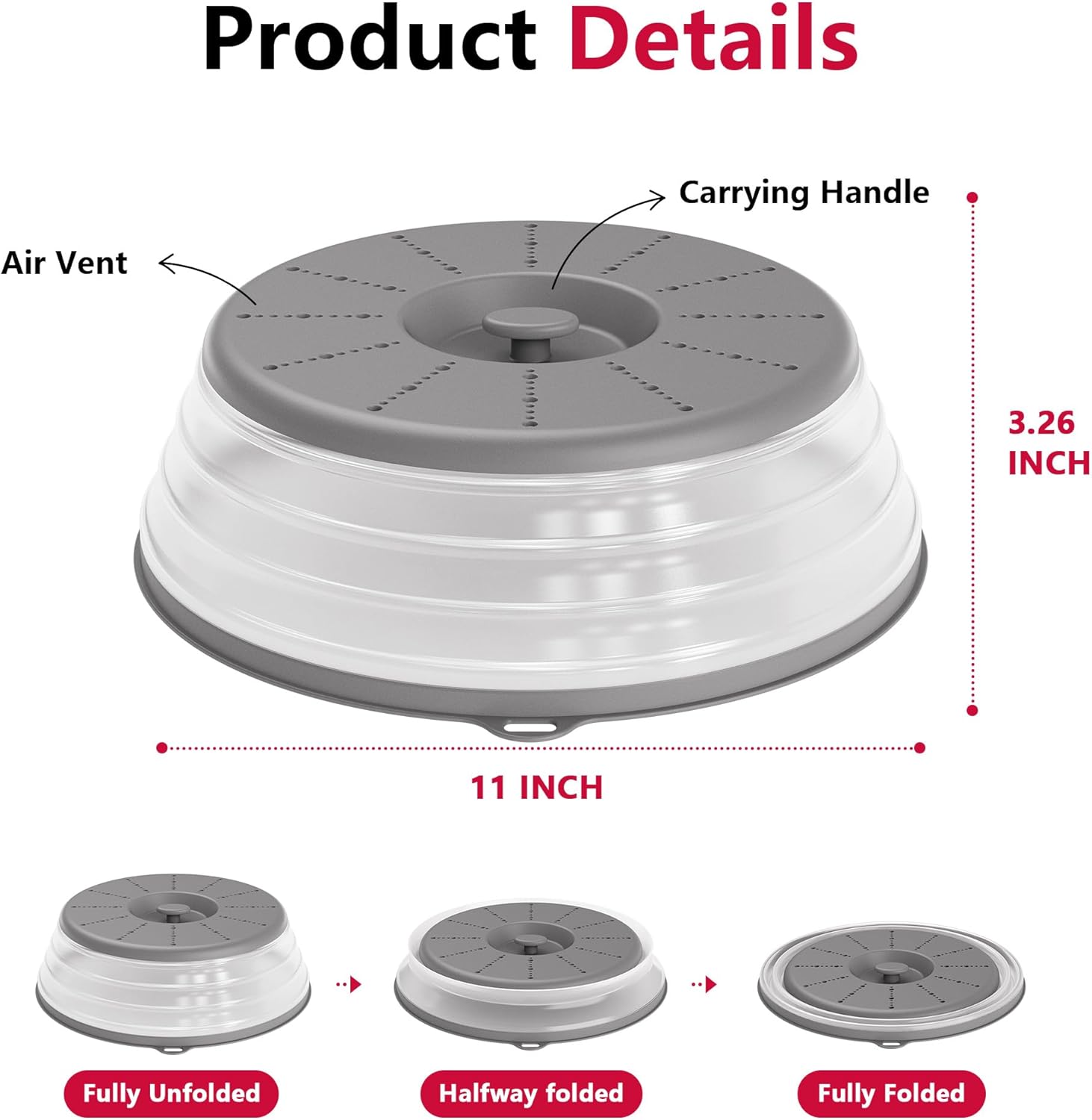 Detalle 2 de WVM Microwave Splatter Cover with Vented Lid and Hook Hole
