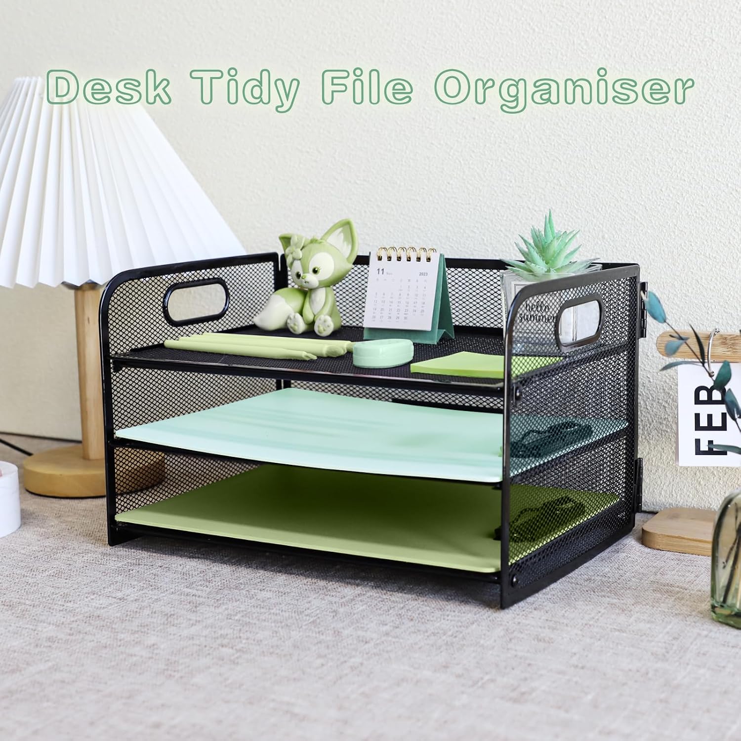 Thumbnail 6 de Paper Letter Tray with Handle 3 Tier