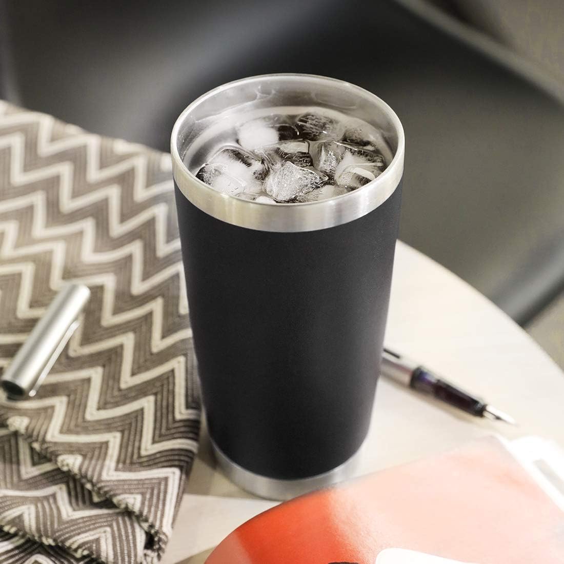 Thumbnail 5 de DOMICARE 20oz Stainless Steel Tumbler Bulk with Lid (12 Pack) - Double Wall Vacuum Insulated, Powder Black