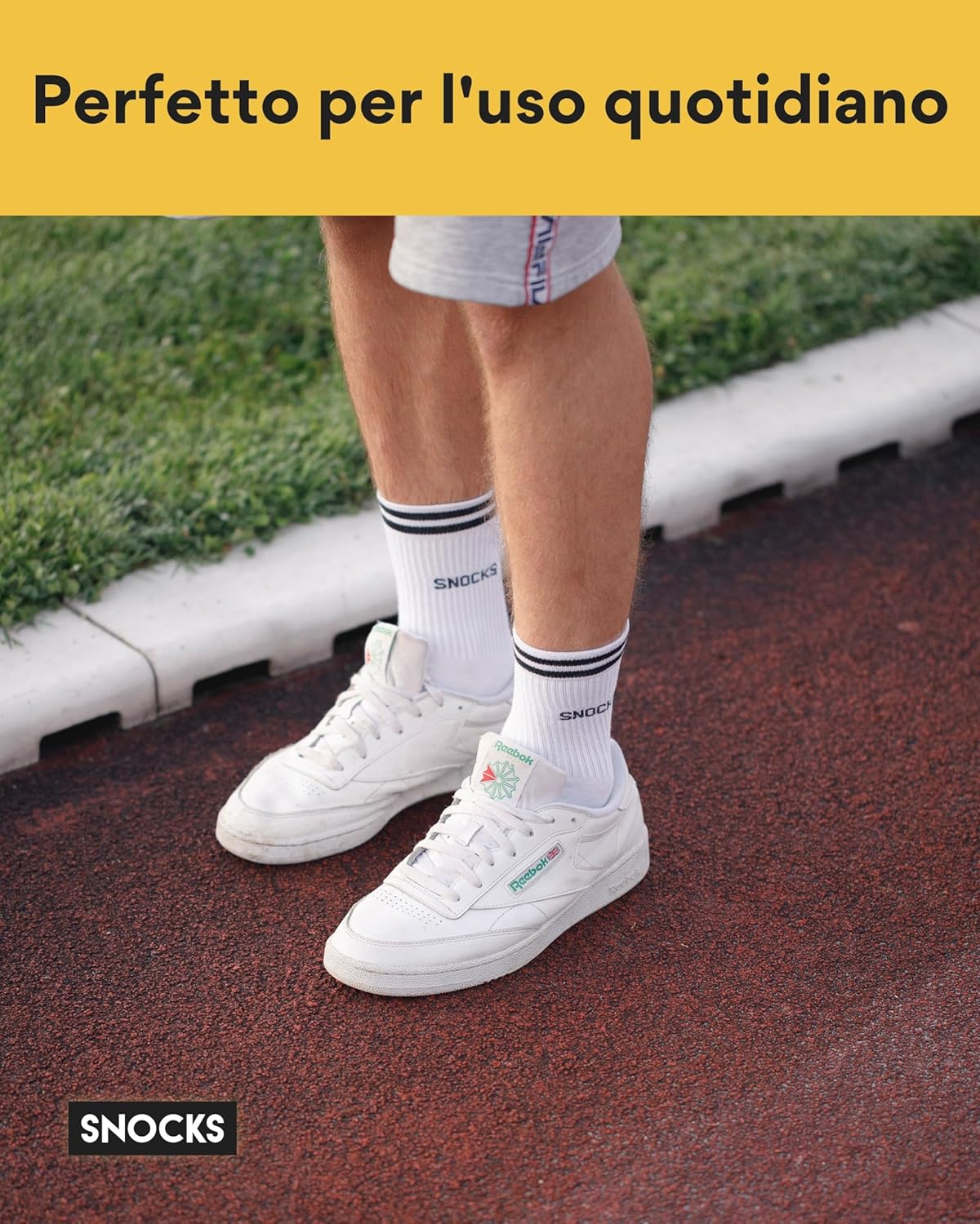 Thumbnail 5 de Snocks 4 paia di calze spugna antiampolla in cotone organico uomo & donna (taglia 35-50)