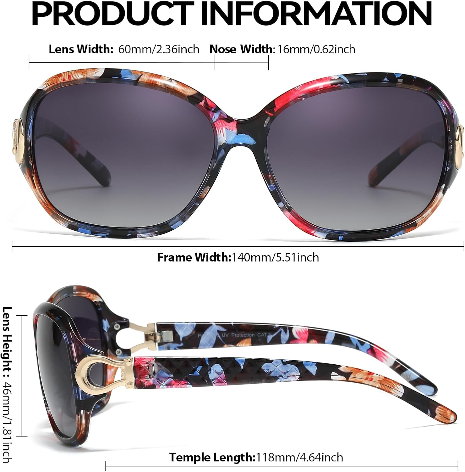 Detalle de LVIOE Womens Polarised Sunglasses with UV400 Protection