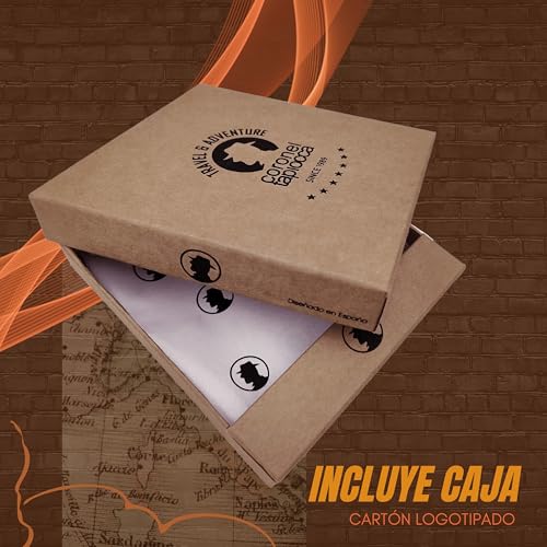 Detalle de Cartera Aladino Marrón de Coronel Tapiocca para Hombre: 6 ranuras, monedero y compartimentos