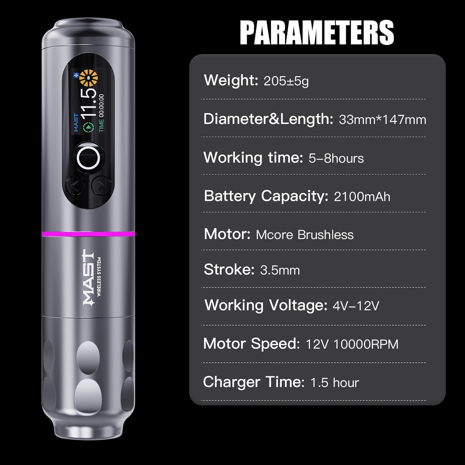 Detalle 2 de MAST TATTOO Mast Archer2 Wireless 2000mAh