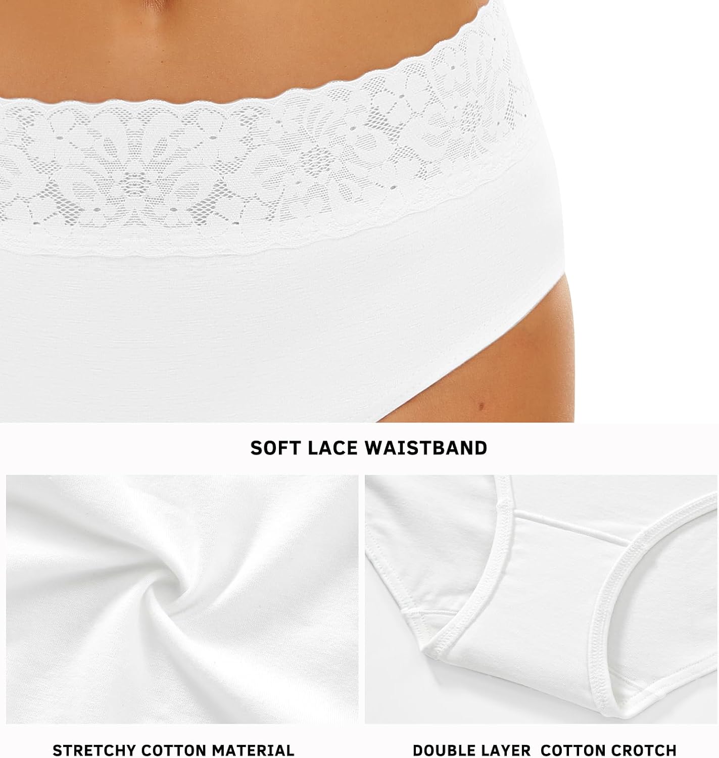 Detalle 2 de Wealurre Damen Unterhosen 5er Pack