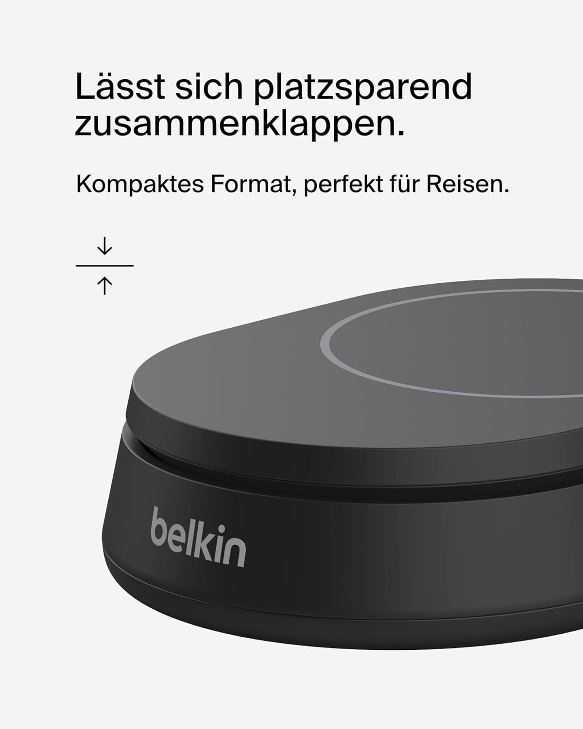 Thumbnail 4 de Belkin BoostCharge Pro induktive Ladestation 15W (Qi2) mit MagSafe-Kompatibilität – kabelloses Ladegerät inkl. 20-W-Netzteil, Schwarz