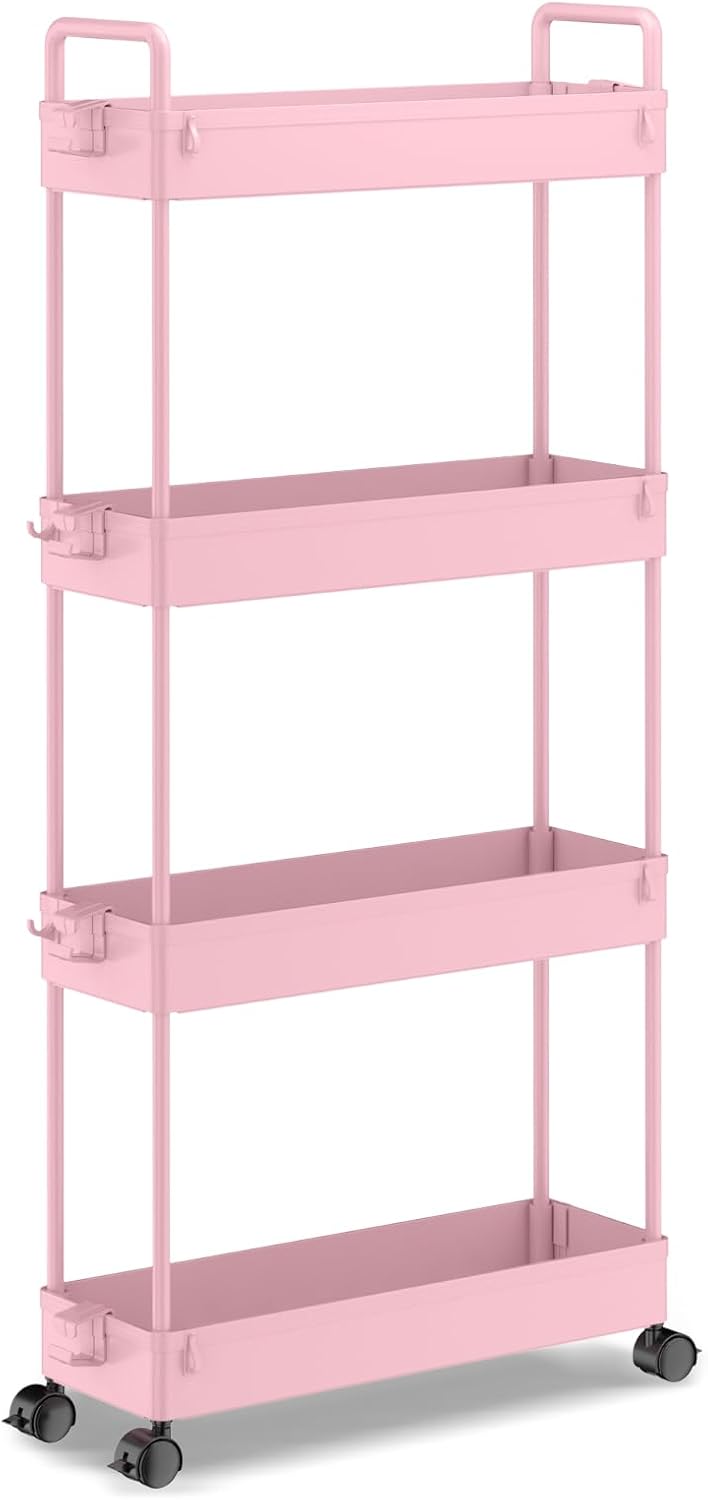 Thumbnail 6 de SOLEJAZZ 4-Tier Slim Storage Trolley 12x39x92cm