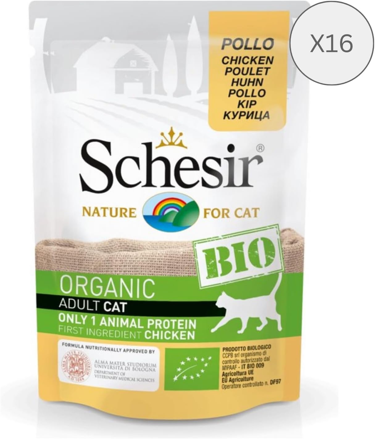 Detalle 2 de Schesir Bio Pollo 85g pienso húmedo para gatos 🥣