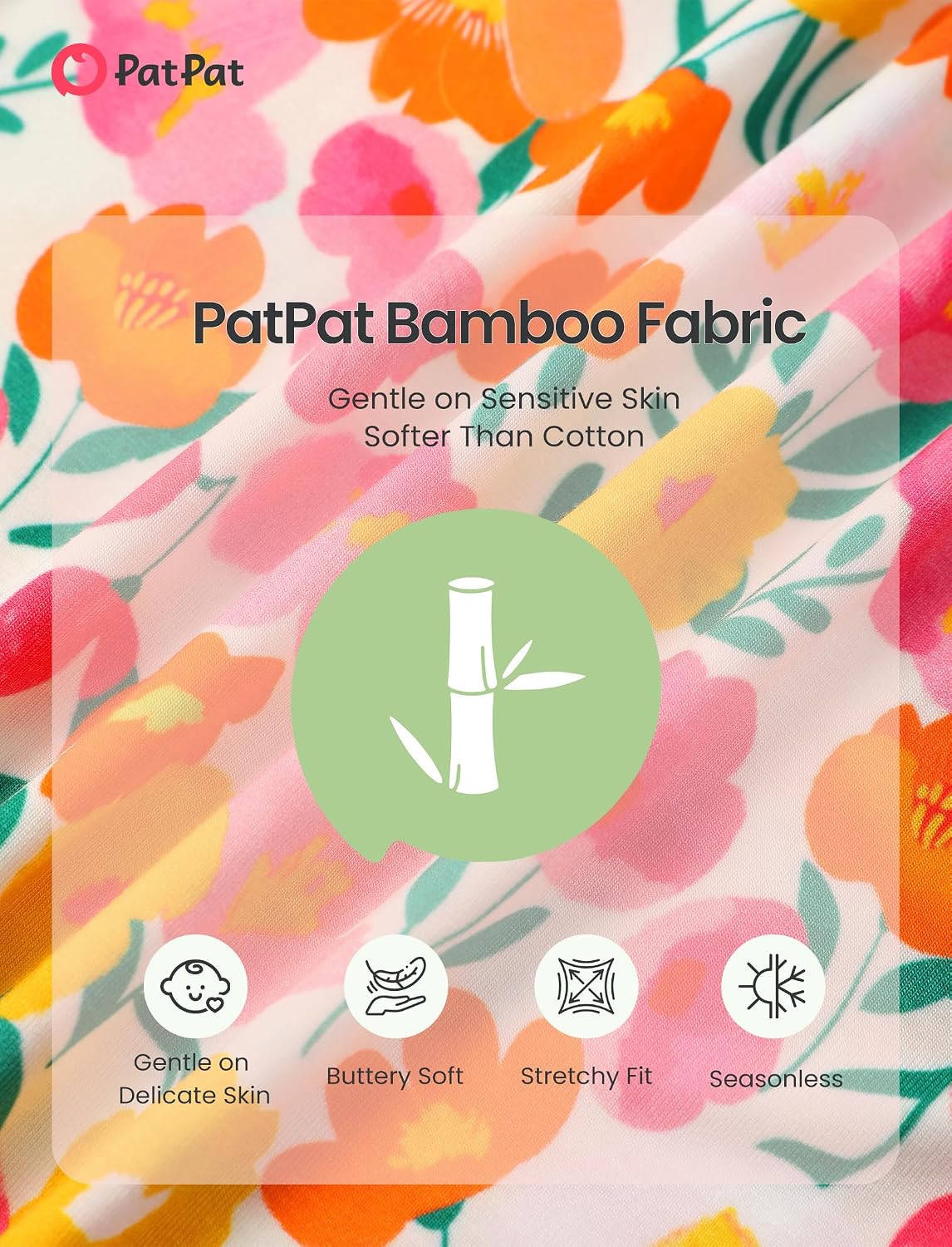 Detalle 2 de PATPAT Toddler Pajama Set, Bamboo Viscose