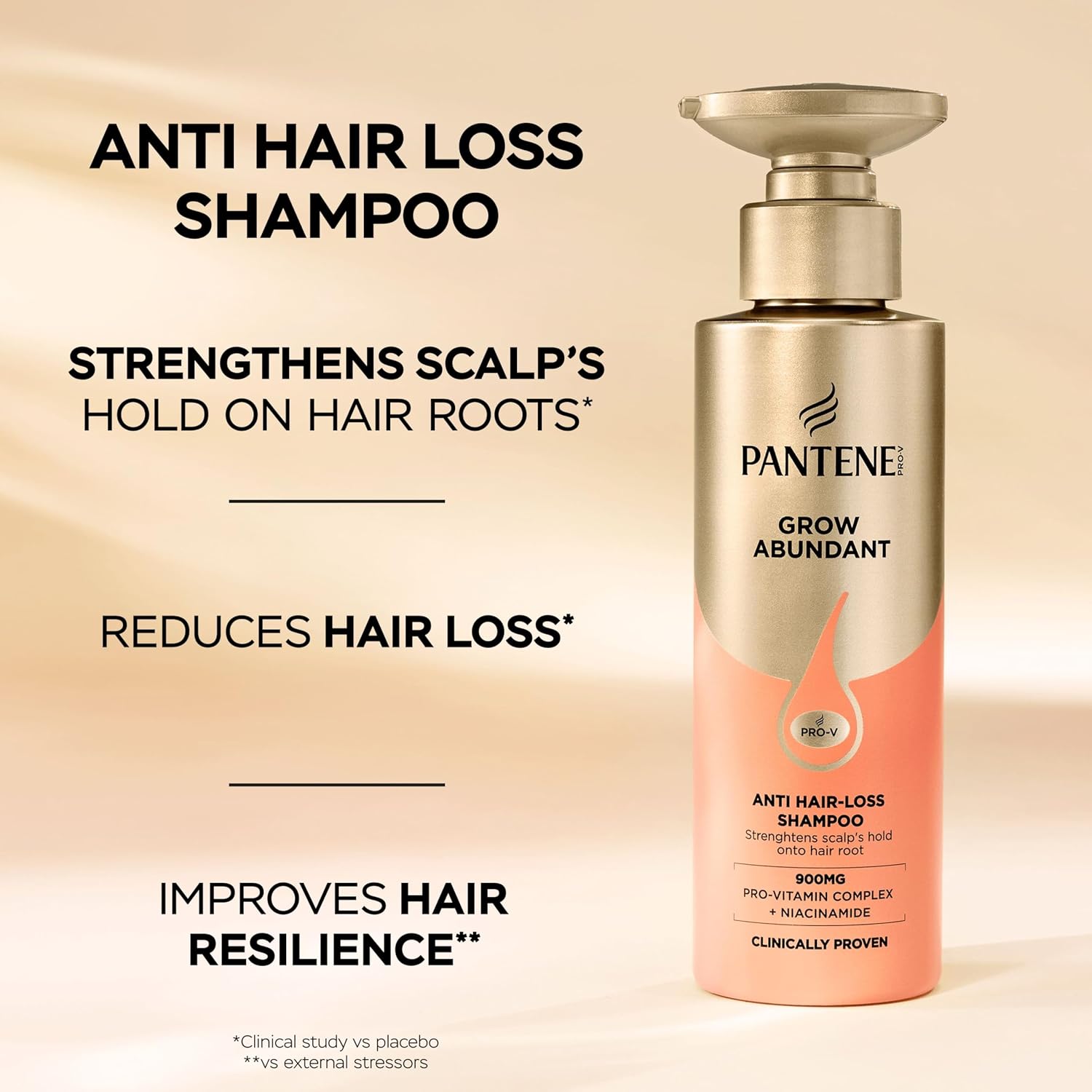 Detalle 2 de Pantene Grow Abundant Anti-Hair Loss Shampoo 290ml