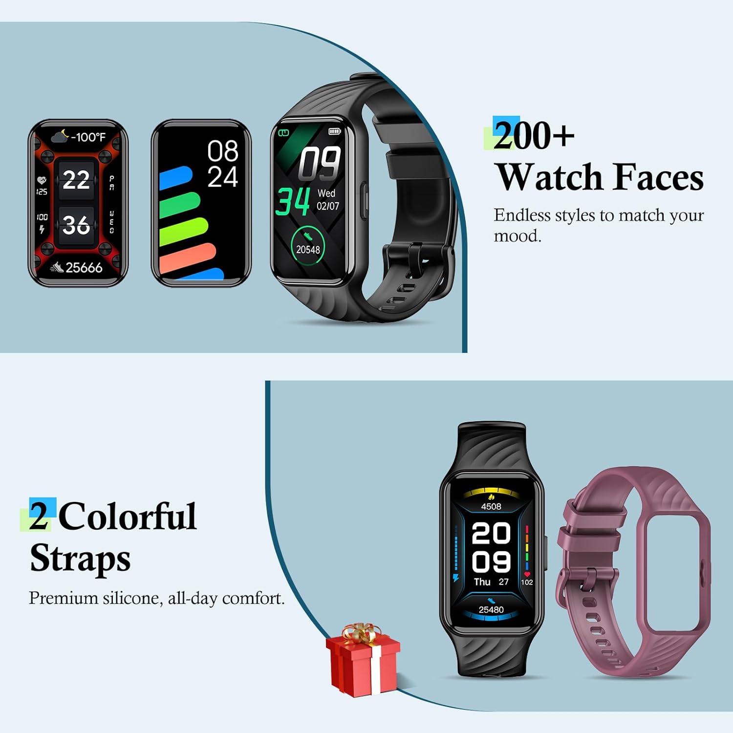 Detalle de IOWODO fitness smartwatch 1.47-inch