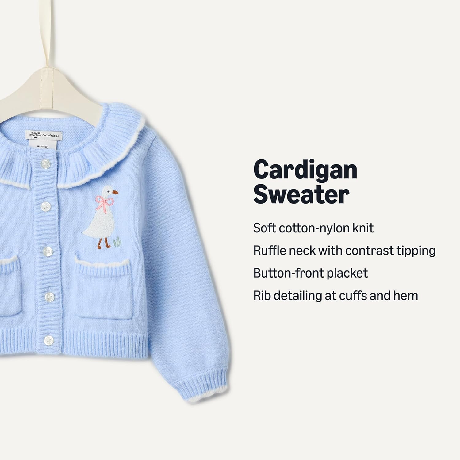 Detalle de Amazon Essentials x Sofia Grainge Baby & Toddler Cardigan Sweater