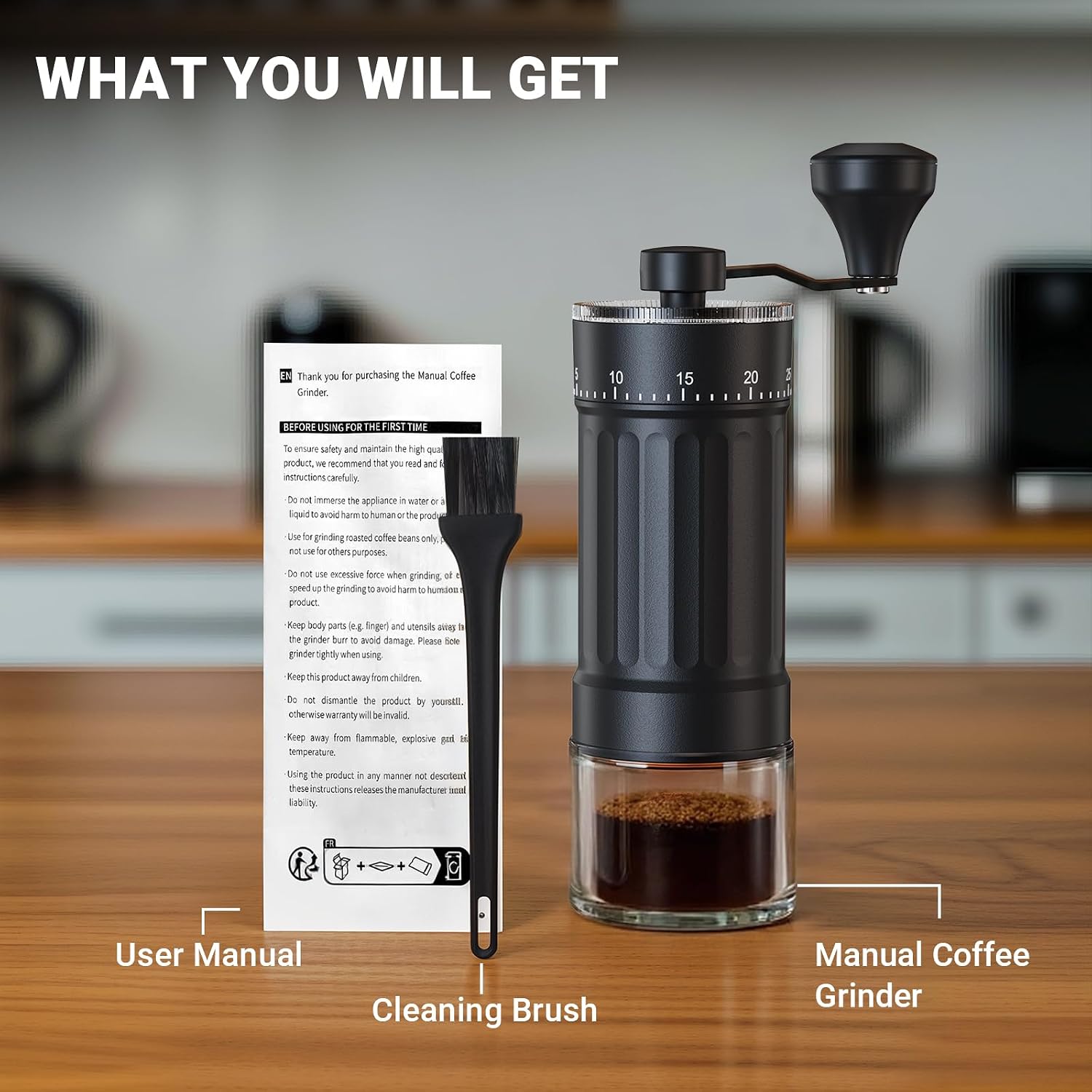 Thumbnail 4 de CEVING Mini Manual Coffee Grinder with 40 External Settings